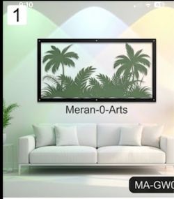 Meran-O-Arts Tropical Palm Tree wood Wall Art