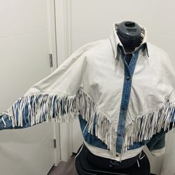 Leather And Denim Jacket