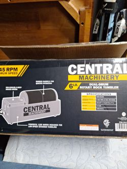 Central mashinery dual tub rock thumbler