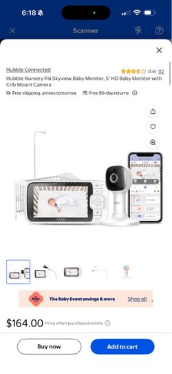 Hubble Nursery Pal Skyview Baby Monitor