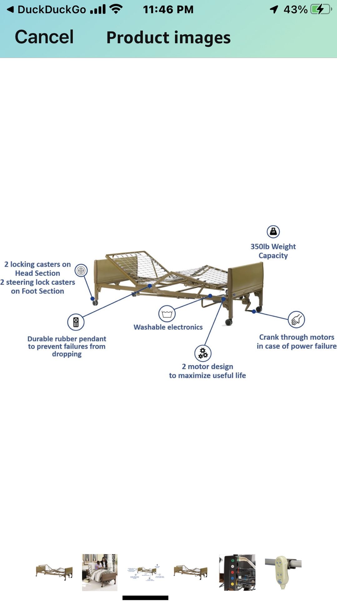 Hospital Bed Includes Mattress