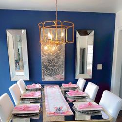 Z Gallerie Borghese Collection Mirrored Dining Table Sits 6-8 People No Chairs 