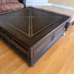 Coffee Table With Trays And 4 Drawers 