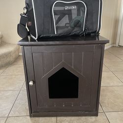 PETSKD Pet Carrier & Cat Litter House