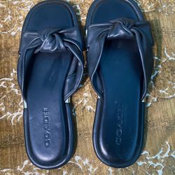 Coach Brand Black Leather Shoes