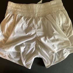 Women’s Lululemon White Track Shorts