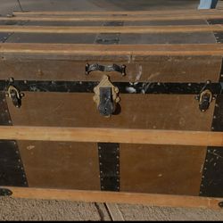 Large Vintage Steamer Trunk