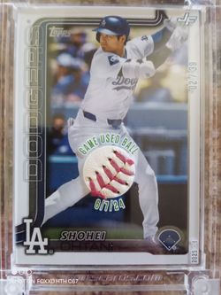 Shohei ohtani , /39 game used relic ball