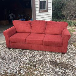 Soft Red Cloth Couch