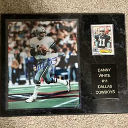 Danny White Dallas Cowboys Signed Plaque  