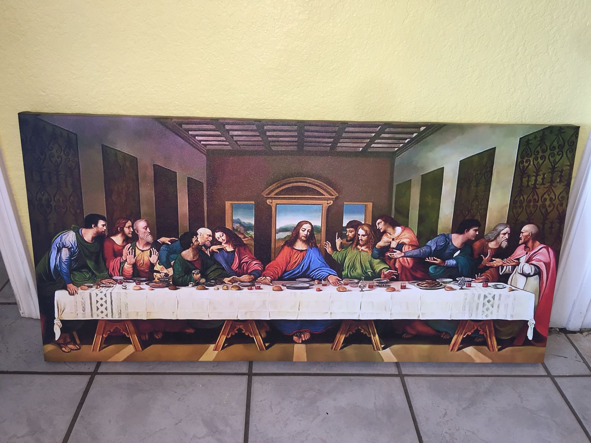 Last Supper (ultima cena) Large Canvas Wrap print
