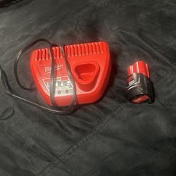 milwaukee m12 charger and battery(only used once) 