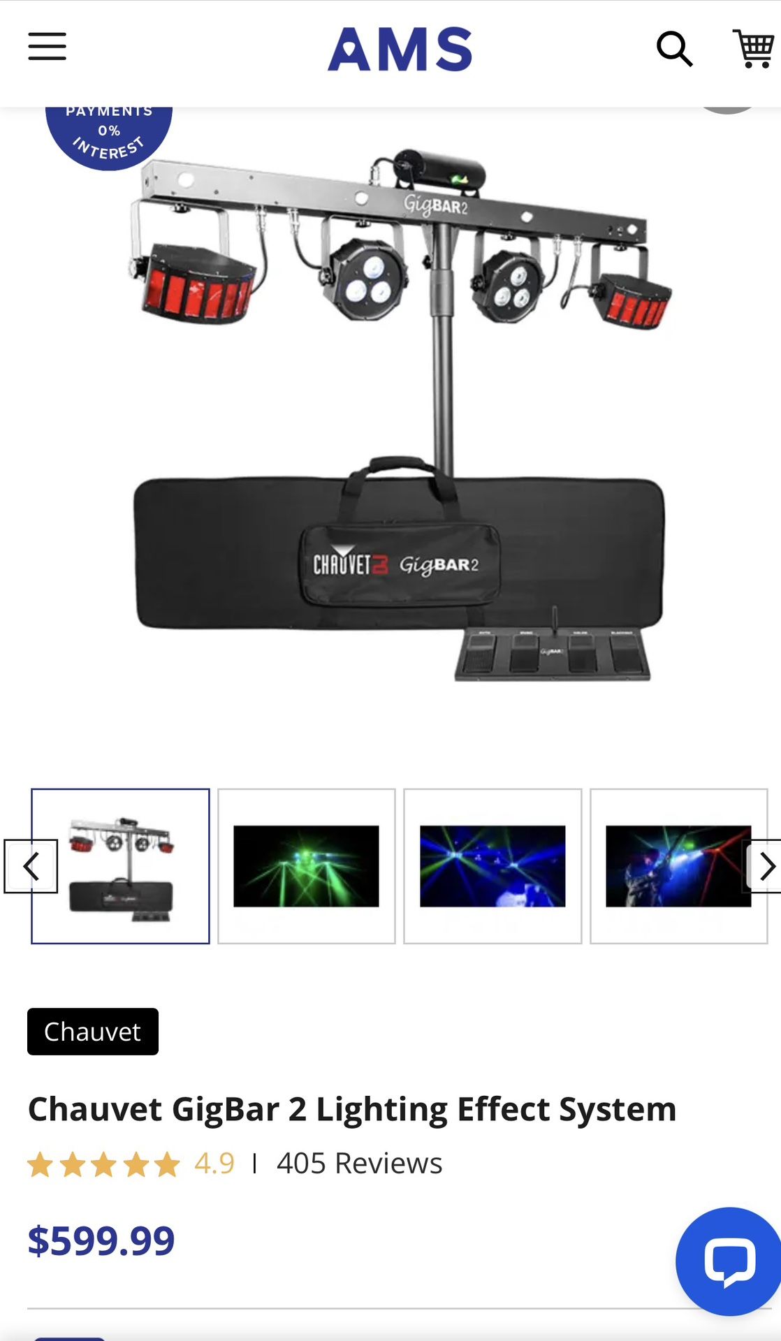 Chauvet DJ GigBAR 2 4-in-1 Lighting System with Stand