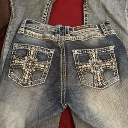 Bootcut Jeans With Rhinestones