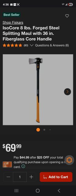 Fiskars one-strike splits  36"