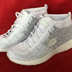 SKECHERS BURST SWEET SYMPHONY WOMEN SHOES HIGH TOP WHITE LIGHT WEIGHT MEMORY FOAM Size 11 ‼️ RARE - NEW - NO BOX ‼️
