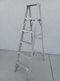 Aluminum Ladder, 6' High 