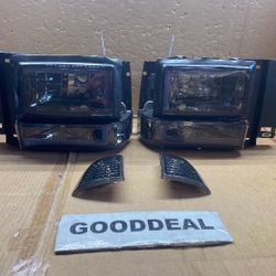 #194 Fit 91-94 Ford Explorer C-Styling LED DRL Headlights Bumper Corner Lamps Set 