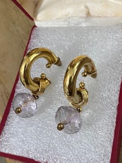 Aretes Gold Filled Piedras joyería antigua