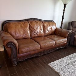 Brown Leather Couches