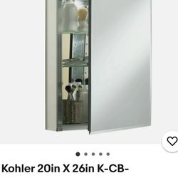 Kohler 20” W x 26” H medicine cabinet