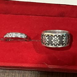 Bands Couple Set For Men And Women Sterling Silver