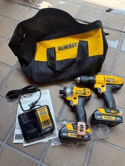 DEWALT 20V MAX Cordless Drill/Impact 2 Tool Combo Kit with (2) 20V 1.3Ah Batteries, Charger, and Bag