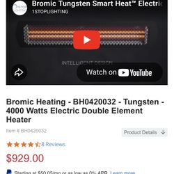 Bromic Heating - BH0420032 - Tungsten - 4000 Watts Electric Double Element Heater