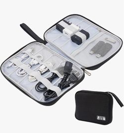 Portable Electronic Organizer, Travel Universal Accessories Storage Bag Cable Organizer Storage Bag, for Hard Drives, Cables, Memory Sticks, Charger,