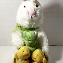 Vintage Hallmark “At the Hop” Easter Bunny & Chicks Animated Stuffed Plush