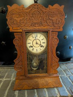 Antique Gingerbread Mantle Clock