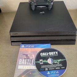 Ps 4 Pro and Two Games