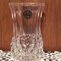Vintage 5” French Crystal Flower Vase Cristal d’ Arques Glass Lead Crystal