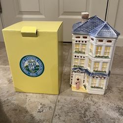 Avon Townhouse Canister With Victorian Lady