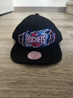 Houston Rockets Mitchell & Ness Snapback Hat Echo Vibes Logo Black Cap
