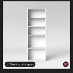 5 Shelf Bookcase White - Room Essentials™