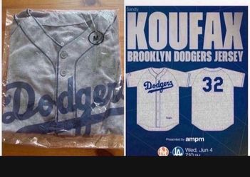 Sandy Koufax Jersey Sga 2025 Medium Dodgers