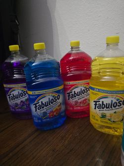 Floor cleaning liquids. Fabuloso