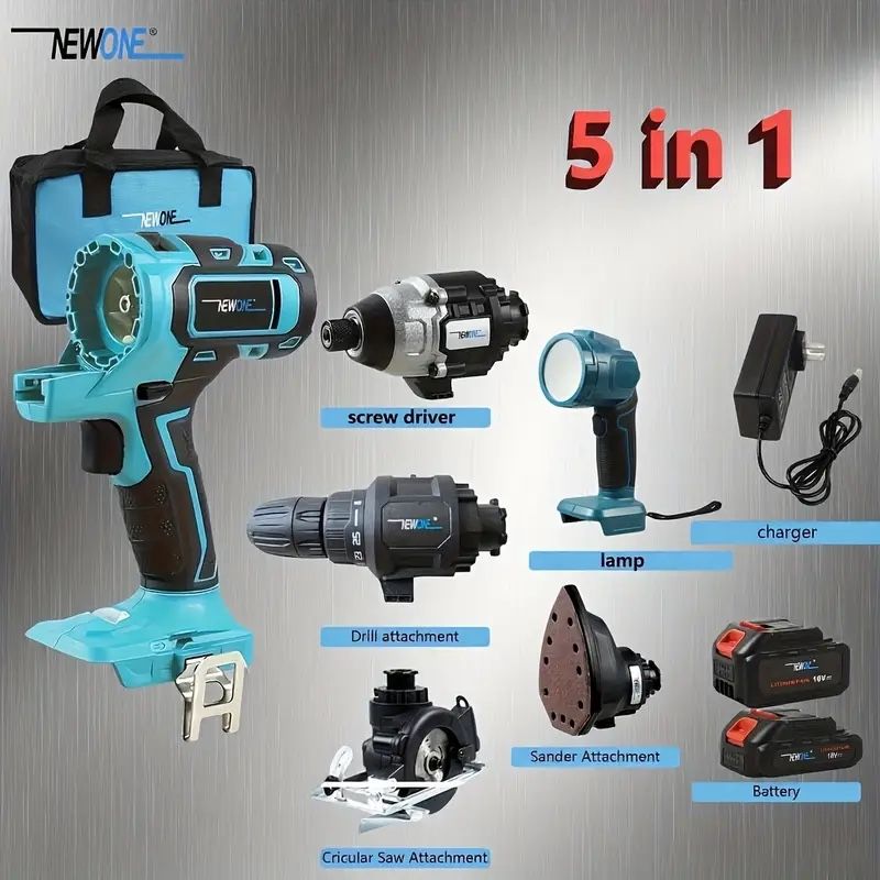5-in-1 Cordless Power Tool Set