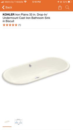 Drop In Cast Iron Bathroom Sink
