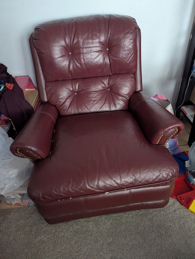 Red Leather Recliner
