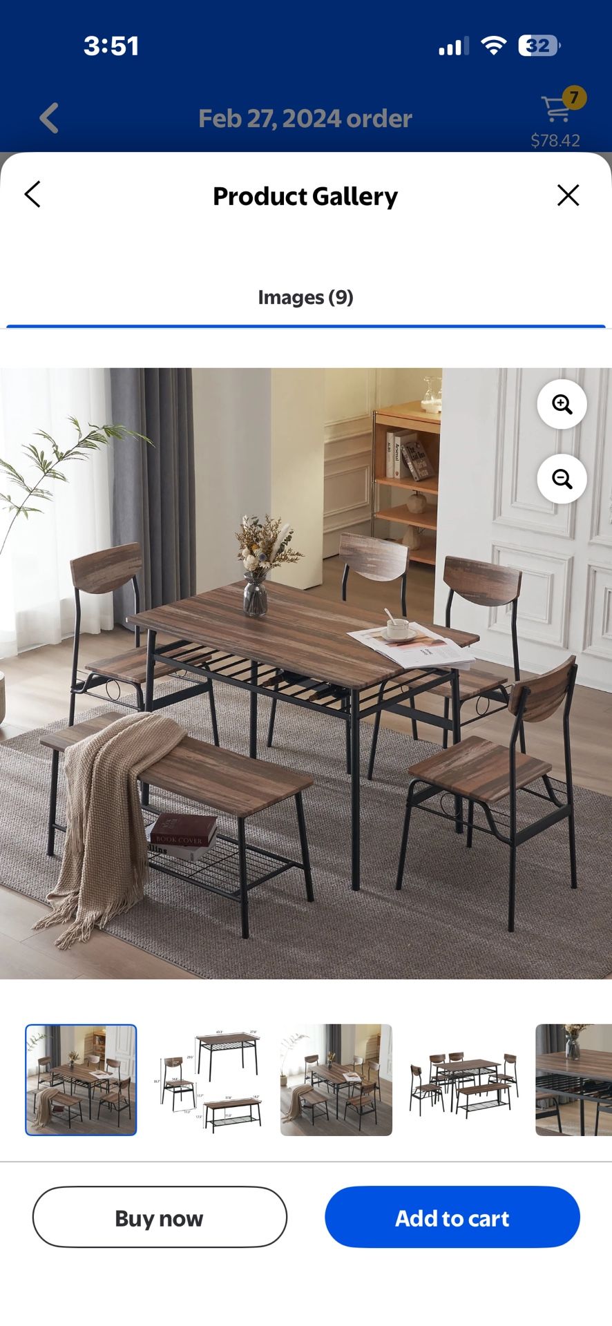 Table With 4 Chairs And Bench