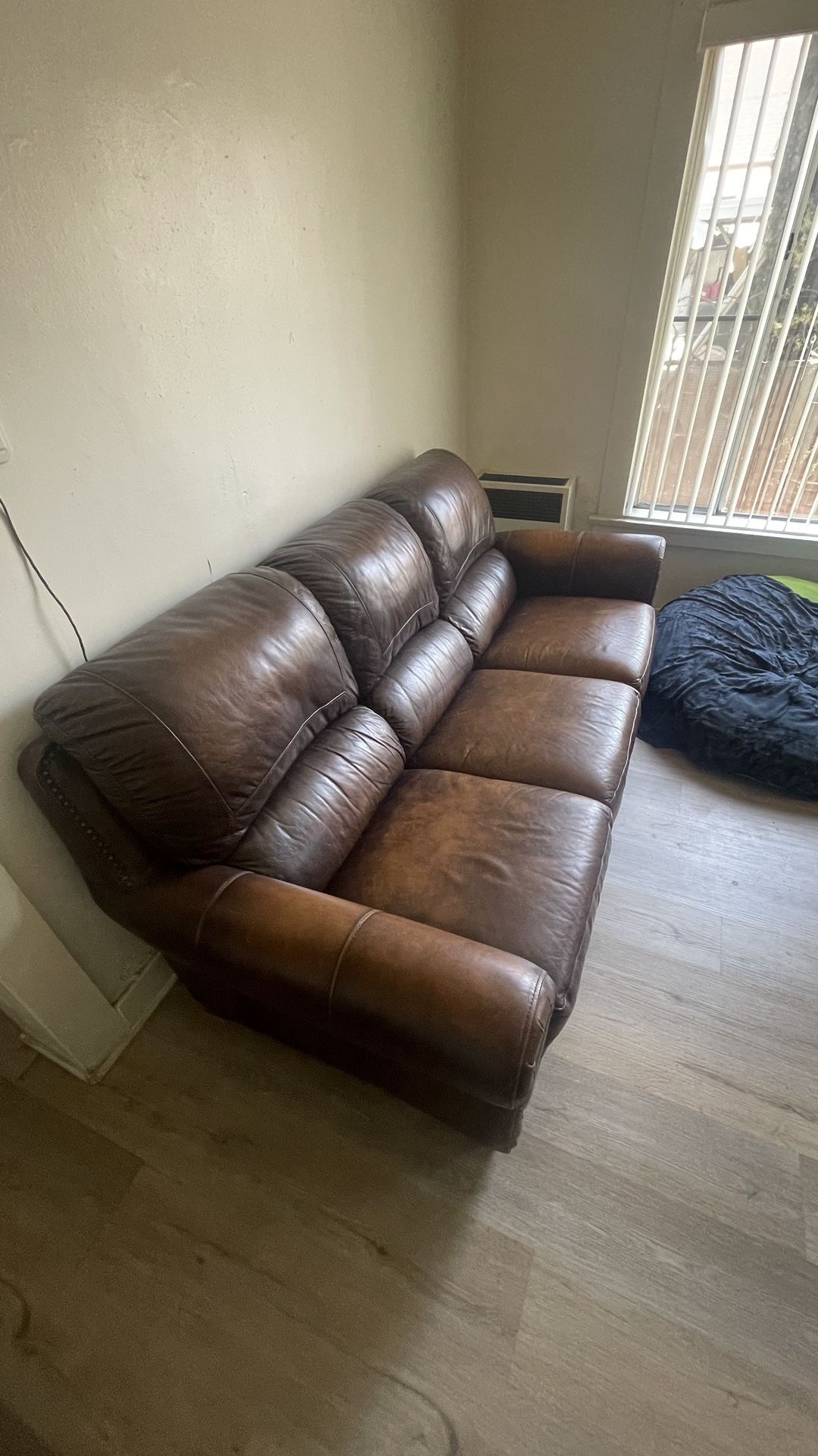 Leather Brown Couch Sofà