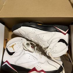 Nike Air Jordan Retro Cardinal 7 Sneakers Size 5.5y 