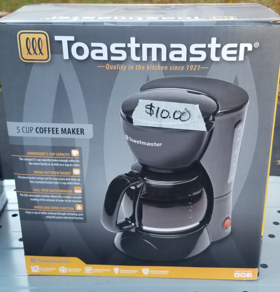 Toastmaster 5 cup coffee maker