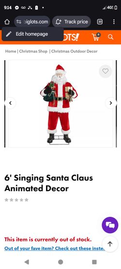6 Ft Animated Santa New 