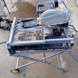 Wet Tile Saw With Stand Low Use 