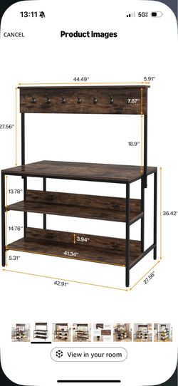 Kitchen island and bakers table