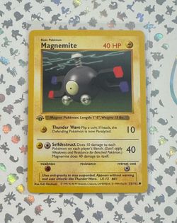 Magnemite 1st Edition Pokemon Very Clean