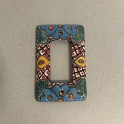 Mexican Ceramic Rocker Switch Plate